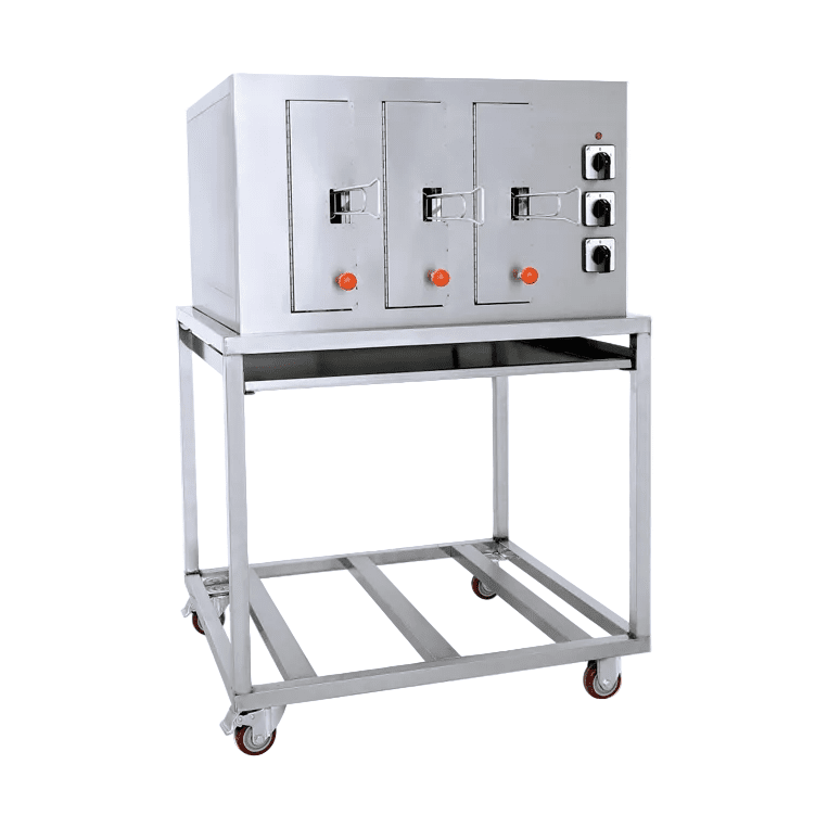 KRD Commercial Electric Triple Tank Fish Grill 8kW 220V Stainless Steel CG3E