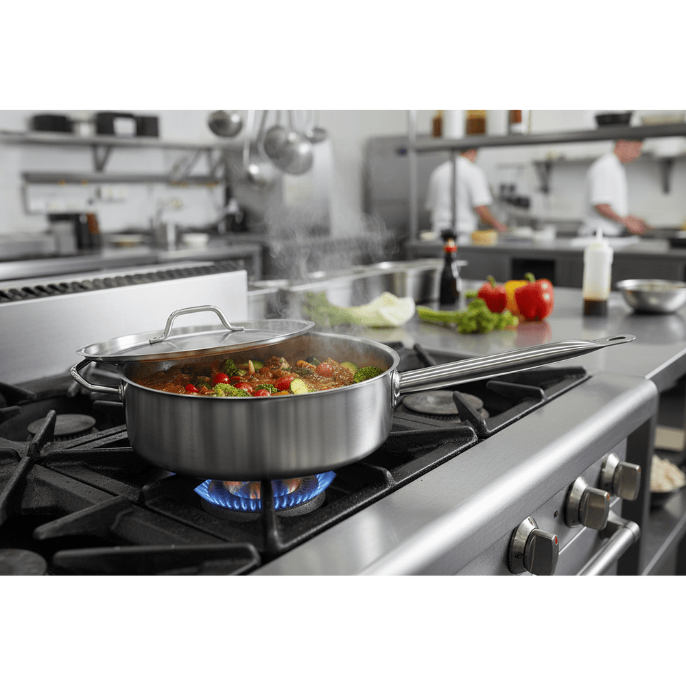 KRD Professional Stainless Steel 5.8L Saucepan 280 x95mm YD-28095D