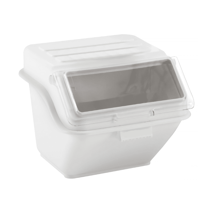KRD Polypropylene Ingredient Bin 47L Transparent Lid QH-IB47