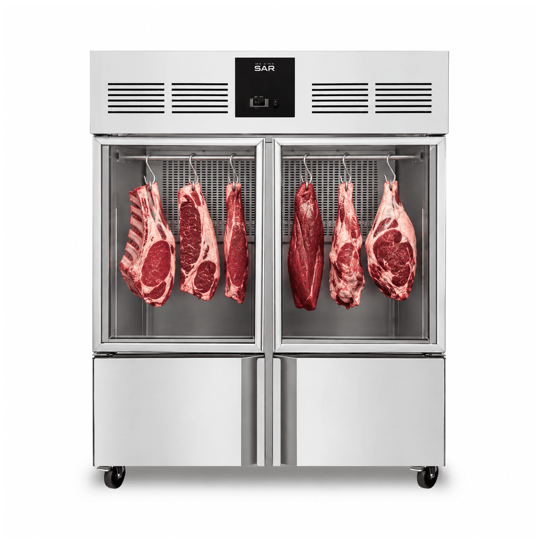 KRD Hanging Meat Fridge 1340L Twin Door Butcher Cabinet THL1410MS