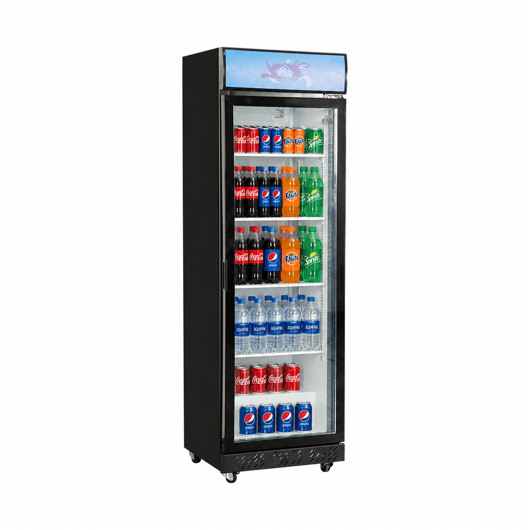KRD Commercial Display Fridge 370L Glass Door 320W KDD-600