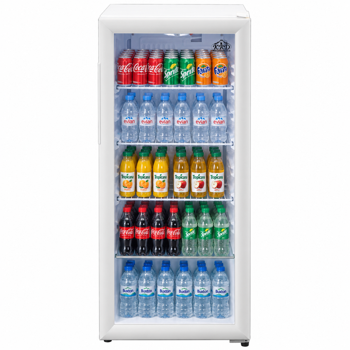 KRD 141L Back Bar Cooler Single Hinged Glass Door White DR-160