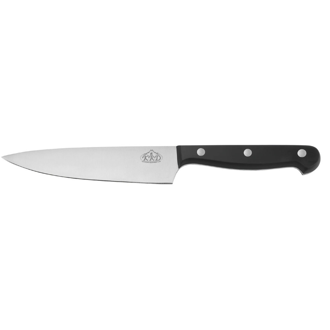 KRD 8" Coloured Chef Knife 2.5mm Thickness 32001 designed for precise kitchen tasks with stainless steel blade.