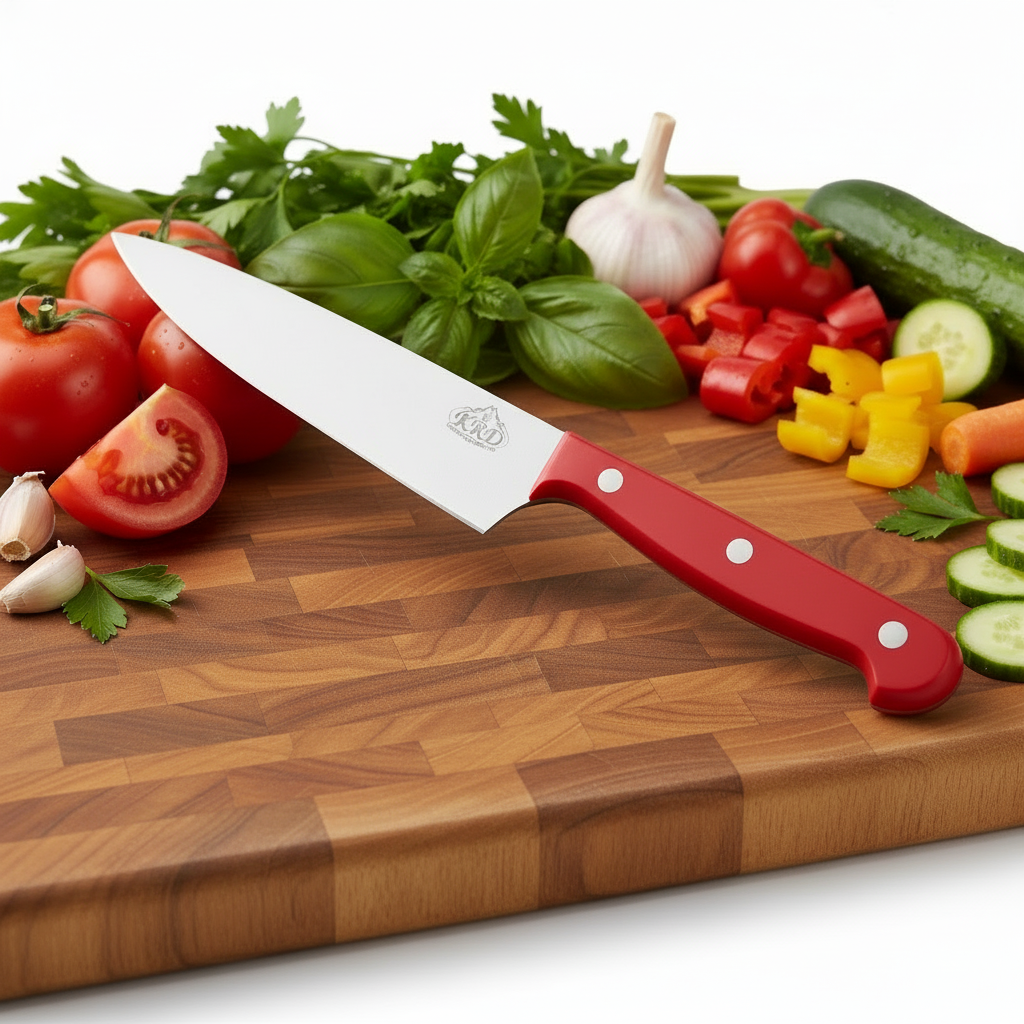 KRD 8" Coloured Chef Knife 2.5mm Thickness 32001