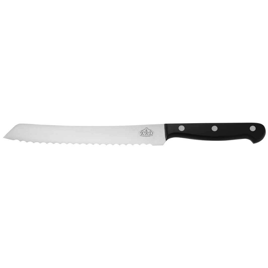 KRD 8" Bread Knife Colour Coded 2.5mm Thickness 32003; stainless steel knife, ideal for commercial kitchens and catering.