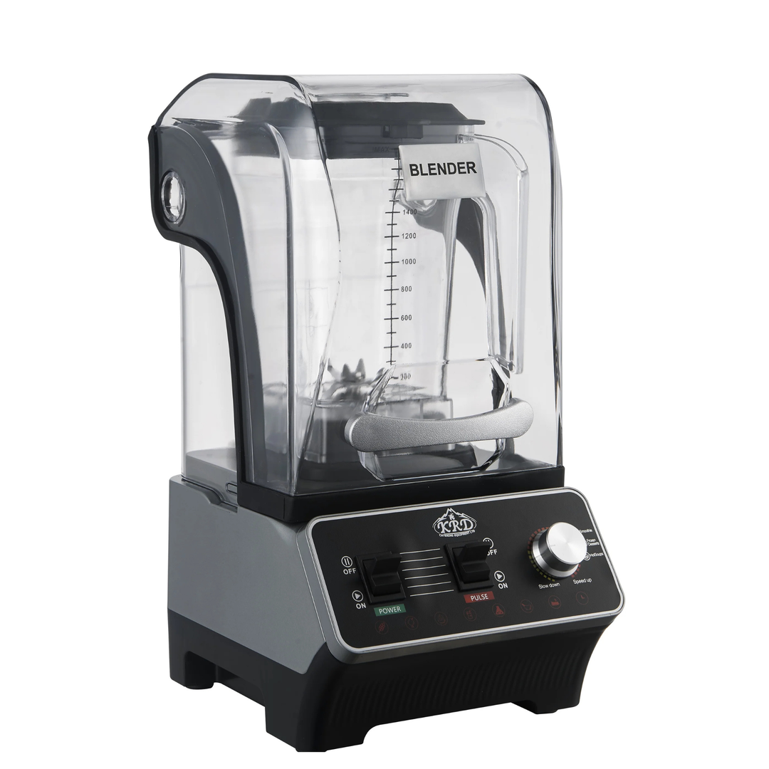 KRD Professional Blender 1800-2000W Manual Control KCM-821, versatile commercial kitchen equipment, stainless steel build, user-friendly design.