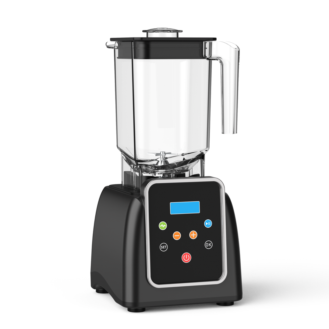 KRD Professional Digital Blender 1.8 Litres 2200w with a clear jug and control panel for commercial kitchen use.