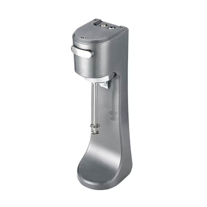 KRD Heavy Duty Bar Milkshake Mixer Single Head Stainless Steel, efficient and stylish commercial kitchen equipment in silver.