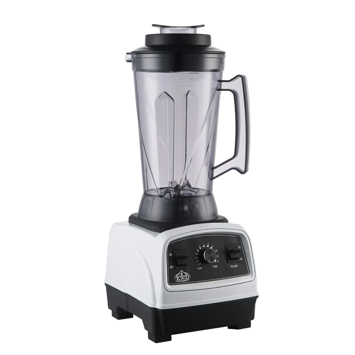 KRD Professional Blender 4 Litres 1800-2200W Manual Control KCM-811 in black and white design, ideal for commercial kitchen use.