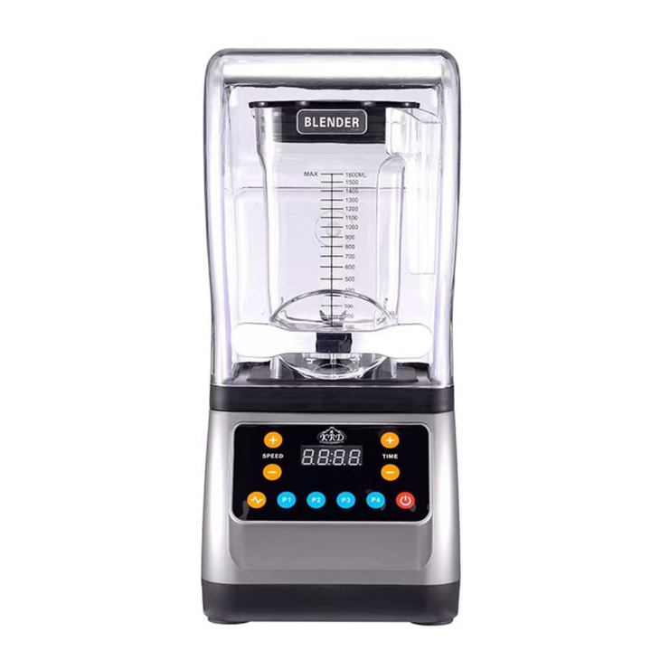 KRD Commercial 1.8 Litre Digital Blender with Sound Enclosure 2200w, ideal for restaurant equipment, stainless steel, quiet operation.