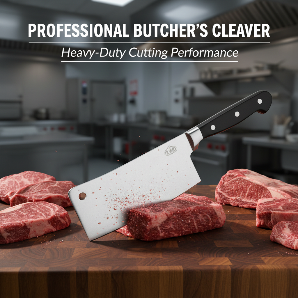 KRD 7" Cleaver Knife Butcher 2.5mm Thickness 50255