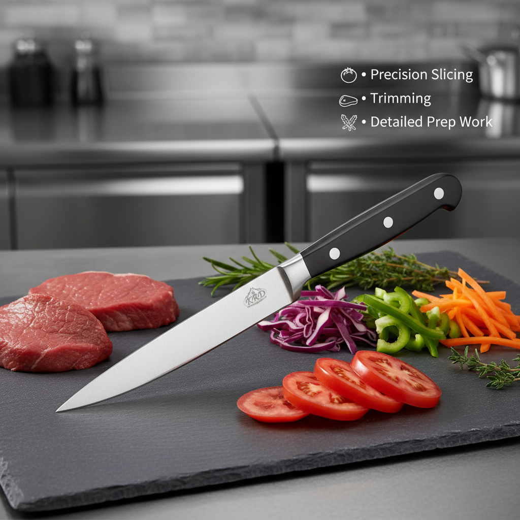 KRD 5" Utility Knife Black Handle 2.0mm Thickness 50205