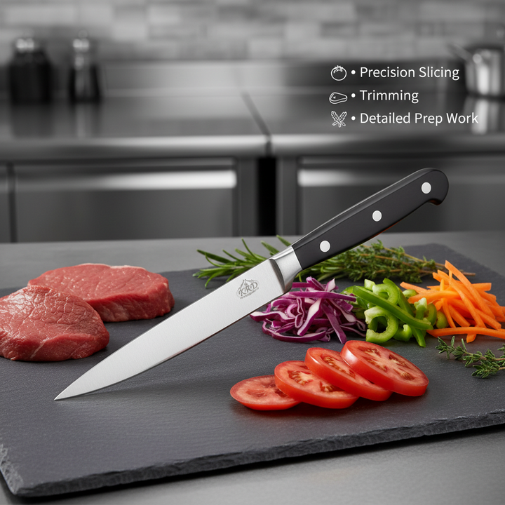 KRD 5" Utility Knife Black Handle 2.0mm Thickness 50205