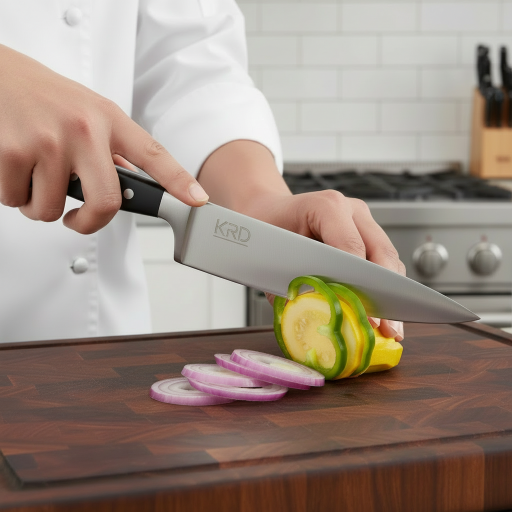 KRD 8" Chef Knife Black 2.5mm Thickness 50201