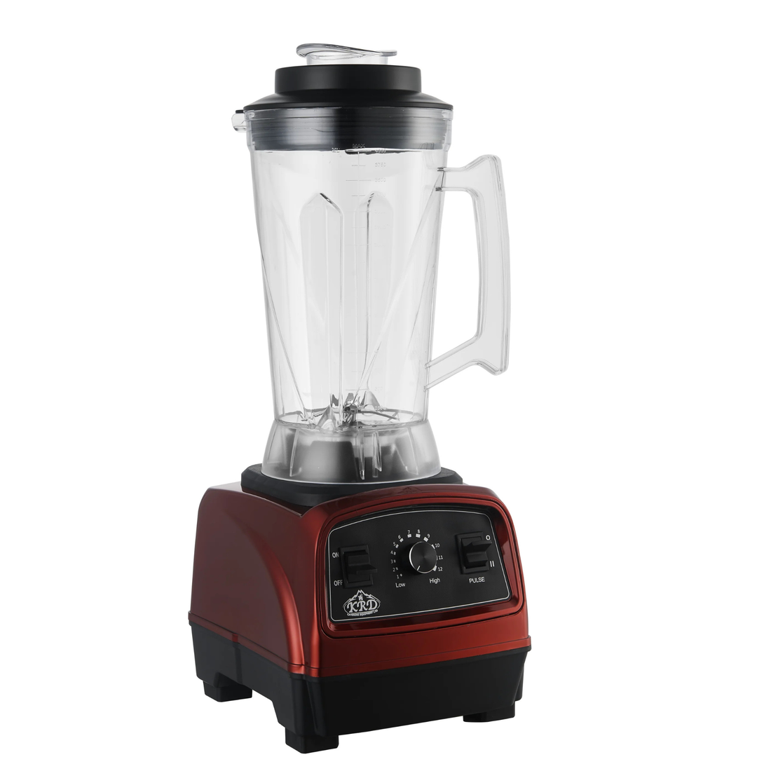 KRD Professional Blender 4 Litres 1800-2200W Manual Control KCM-811 with clear jug, red base, ideal for commercial kitchen equipment.