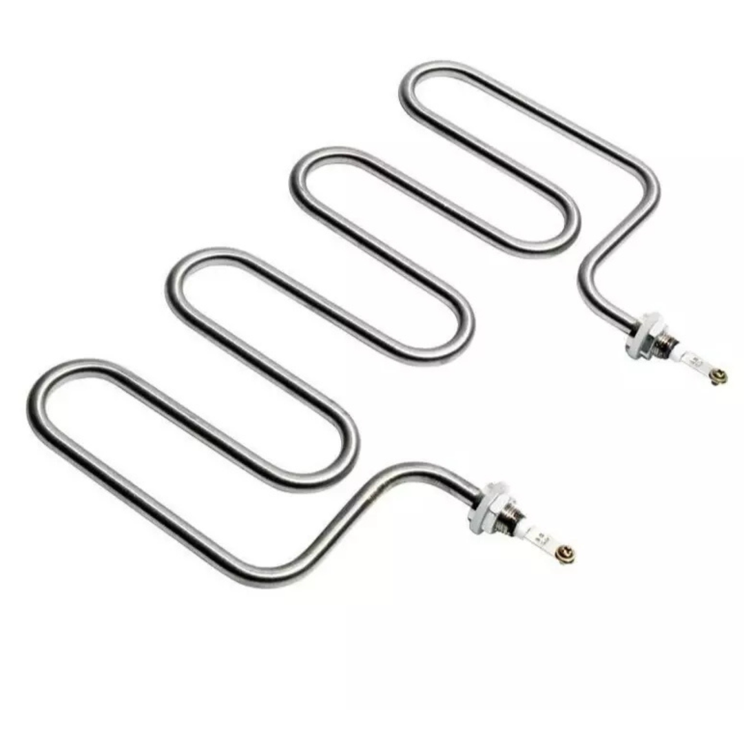 Bain Marie Heating Element CG6V designed for commercial catering equipment, stainless steel, 180mm tube length, M12 thread.
