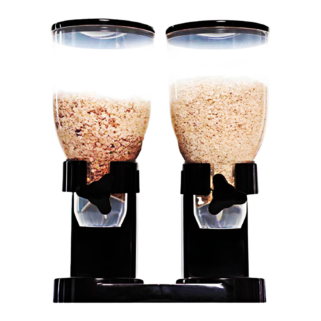 KRD Commercial Cereal Dispenser 3 litres Double DTJ081, ideal for serving cereals and snacks in cafes and restaurants.