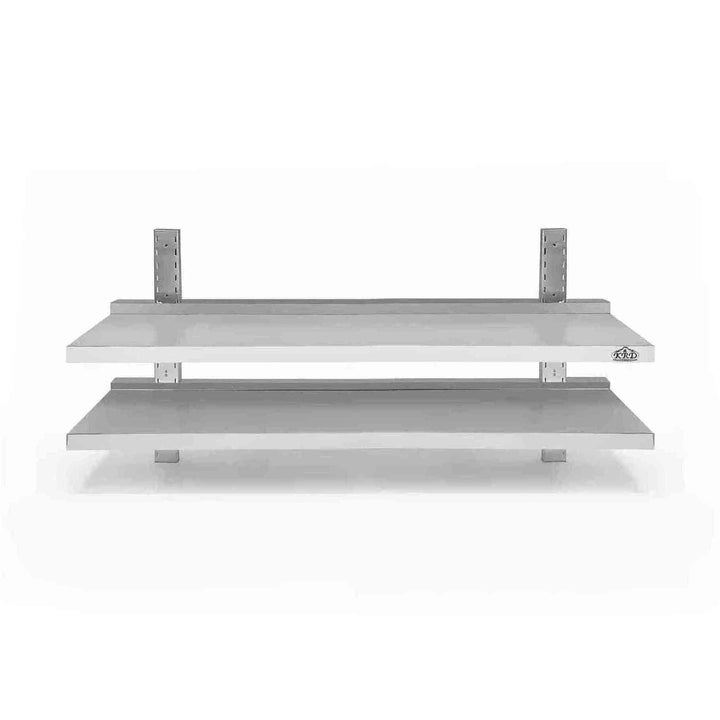 KRD Height Adjustable Wall Shelf 2 Levels 1800 x 400mm Stainless Steel THWBS2R184