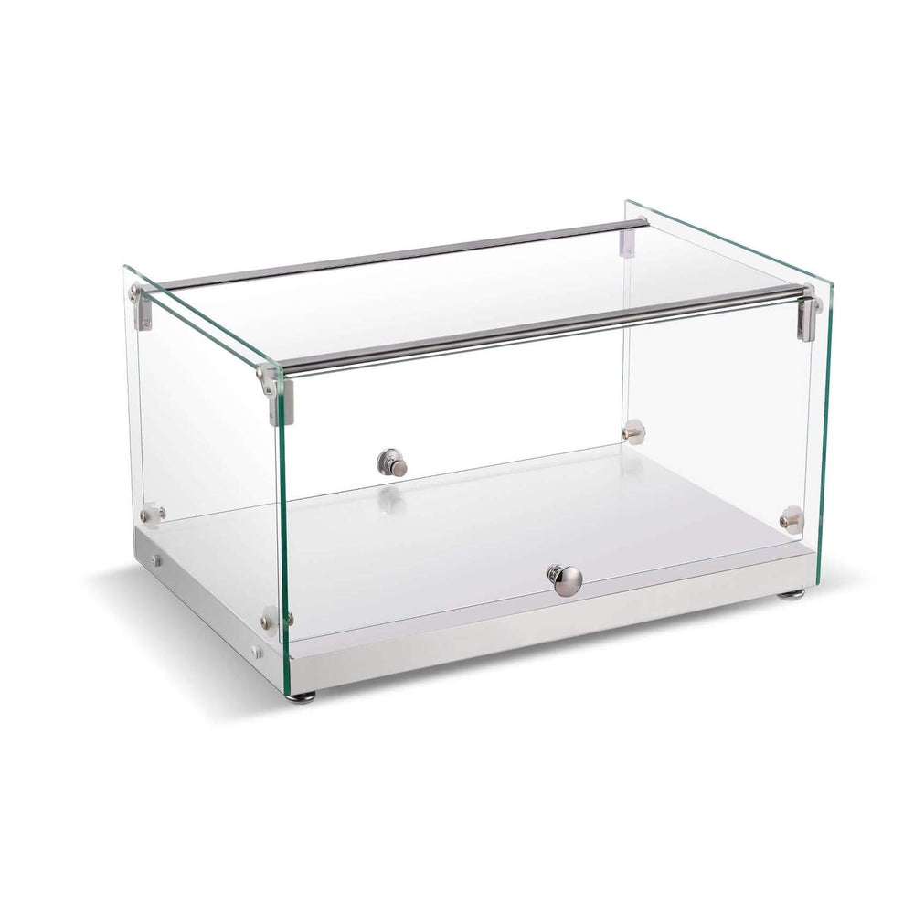 KRD 55cm Grab & Go Neutral Display Case Squared 555x361x312mm XCZ35L, glass showcase with stainless steel base, 1 front door.