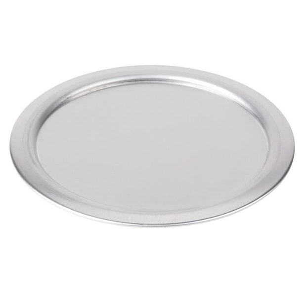 Pizza pan 8 inch aluminium lock lid cover for secure food storage and serving.