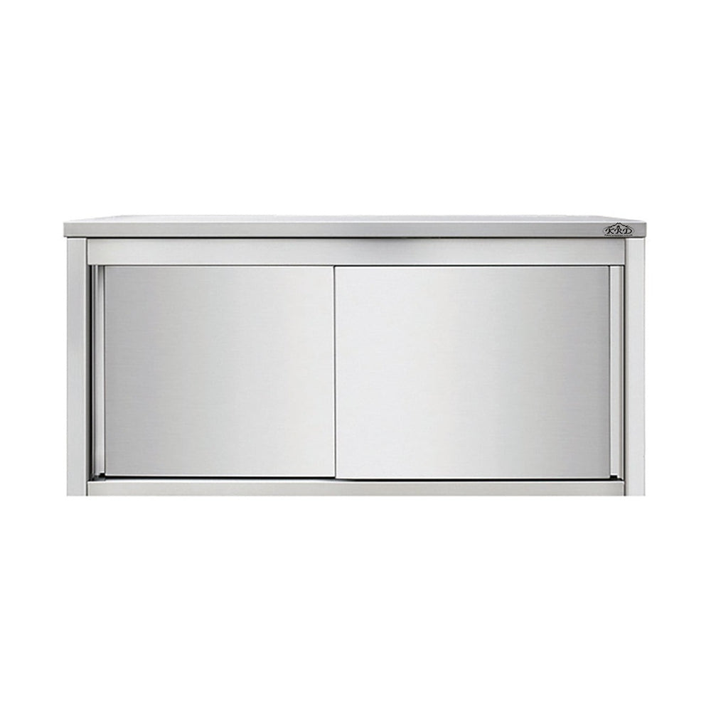 KRD Wall-mounted stainless steel sliding-door cabinet 1400 x 400mm Stainless Steel THWSR144
