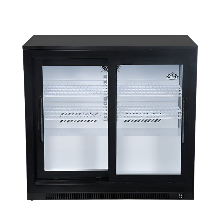 double door back bar cooler