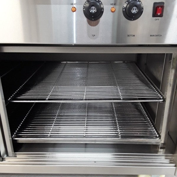 KRD Professional Glass Bain Marie Showcase Heated Display Hot Cupboard 150cm 4xGN1/1