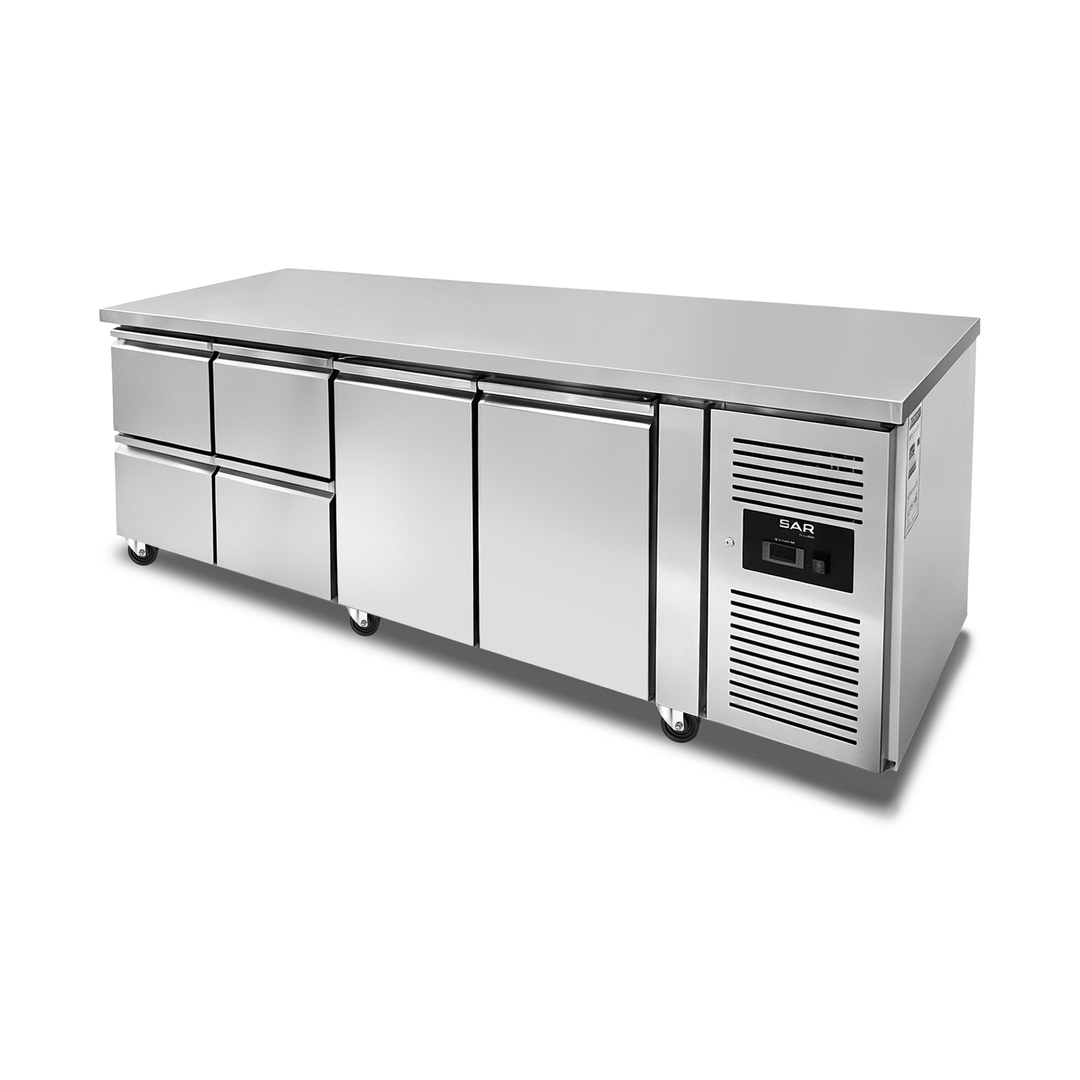 KRD Commercial Refrigerated Counter 4 Door 700mm Depth THP4140TN