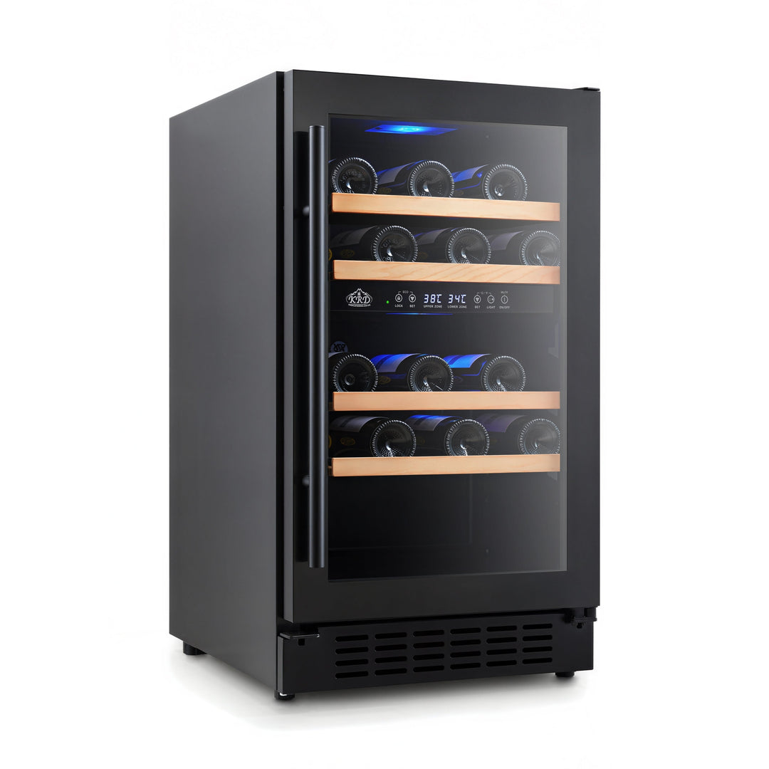 KRD Commercial Wine cooler 90W Dual temperature zone KWC95B