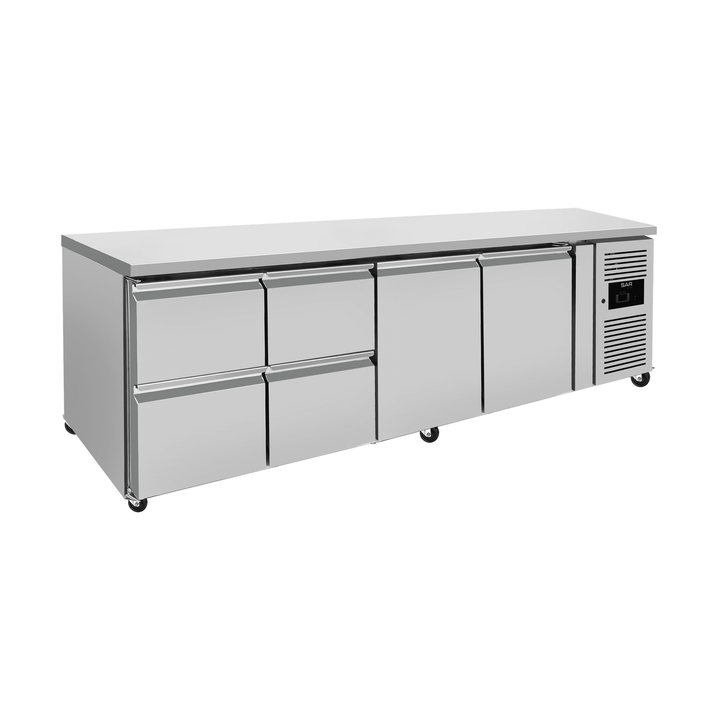 KRD Commercial Refrigerated Counter 4 Door 700mm Depth THP4140TN