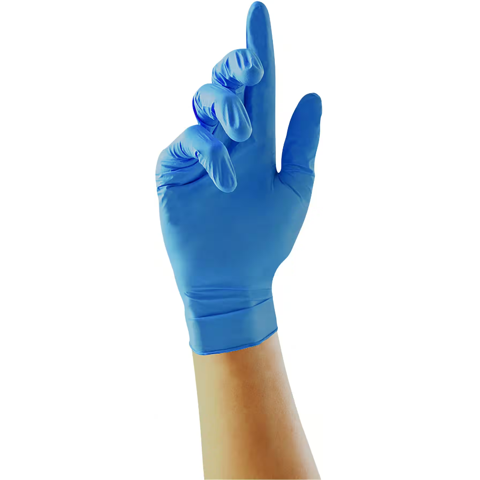 Blue glove on a white background
