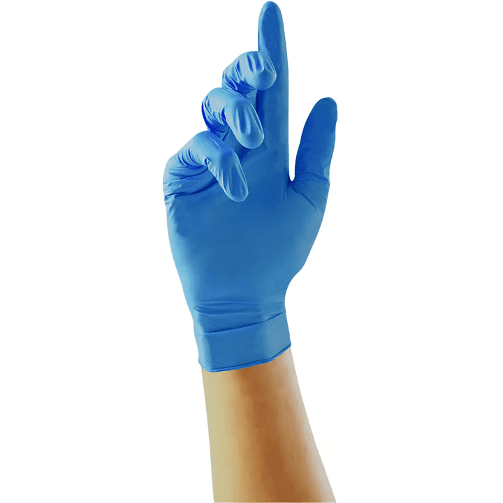 Blue glove on a white background