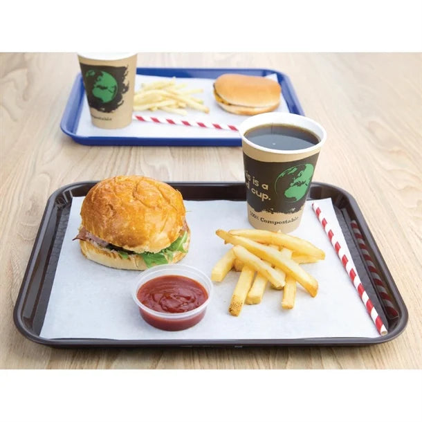 KRD Kristallon Polypropylene Fast Food Tray Small 345mm (coloured) featuring food and drink for commercial catering.