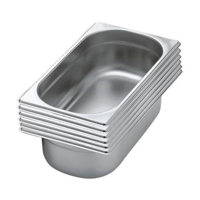 Stainless Steel Gastronorm Tray GN 1/3 Depth 65mm Pack of 6