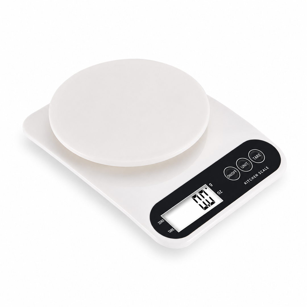 KRD BC-X7 10kg digital kitchen scale with round platform