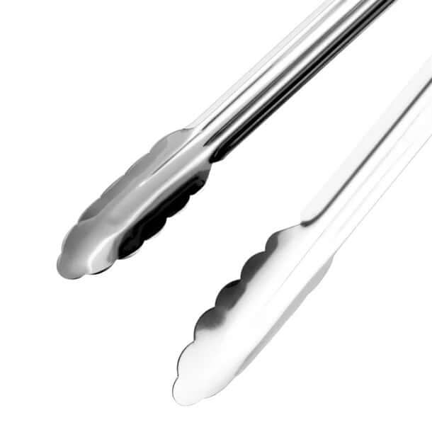 KRD Colour Coded Red Utility Serving Tongs clip 380mm 15" for efficient and safe food handling in kitchens.