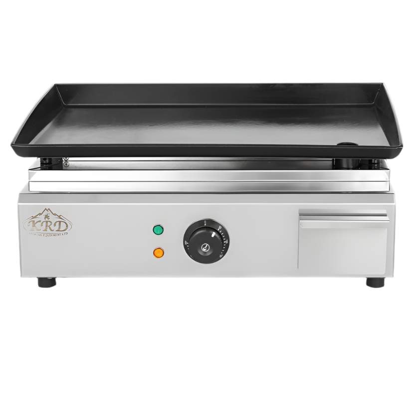 KRD Commercial Electric Cast Iron Flat Griddle 530x395x240mm 2.5kW CG490A for foodservice.