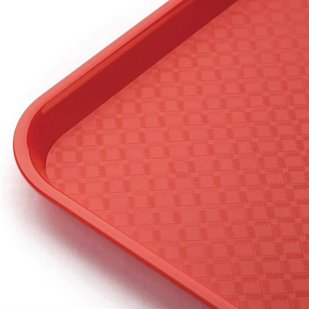 KRD Kristallon Polypropylene Fast Food Tray Small 345mm (coloured) with textured surface for non-slip use in commercial catering equipment.