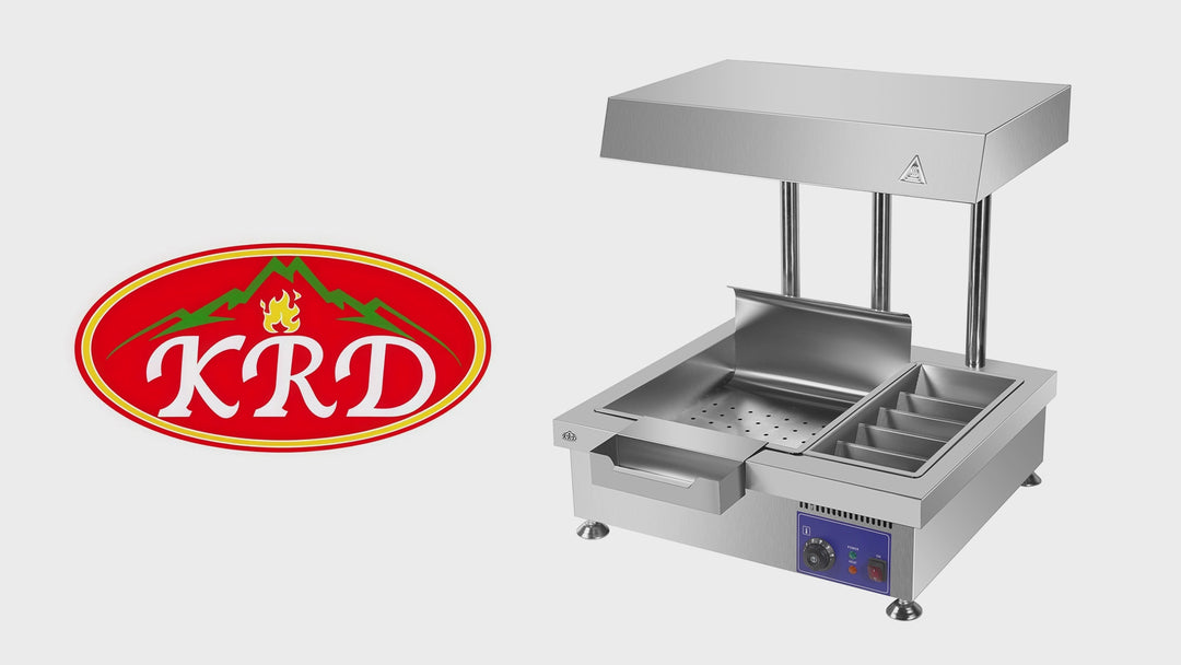 KRD Commercial Table Top Food & Chip Scuttle Warming Machine Bagging station PFW1T1