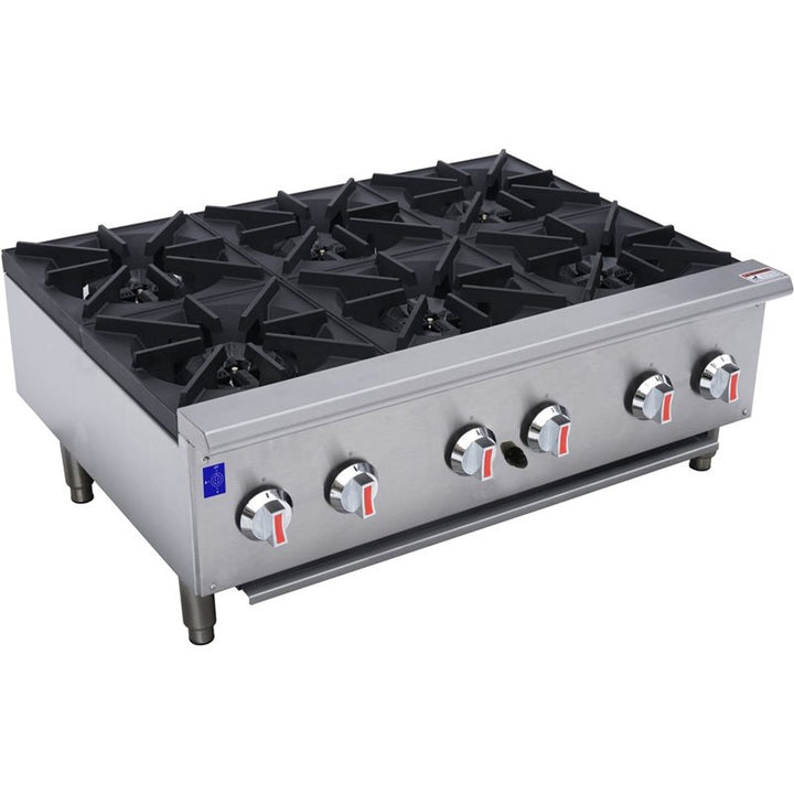 KRD Professional Gas Hotplate Cooker 6 Burners 42kW Countertop EHP6S