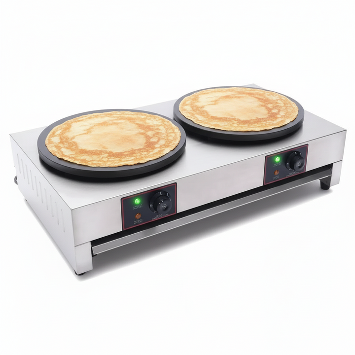 KRD Commercial Double Electric Crepe Maker 2x 400mm Plates CG2