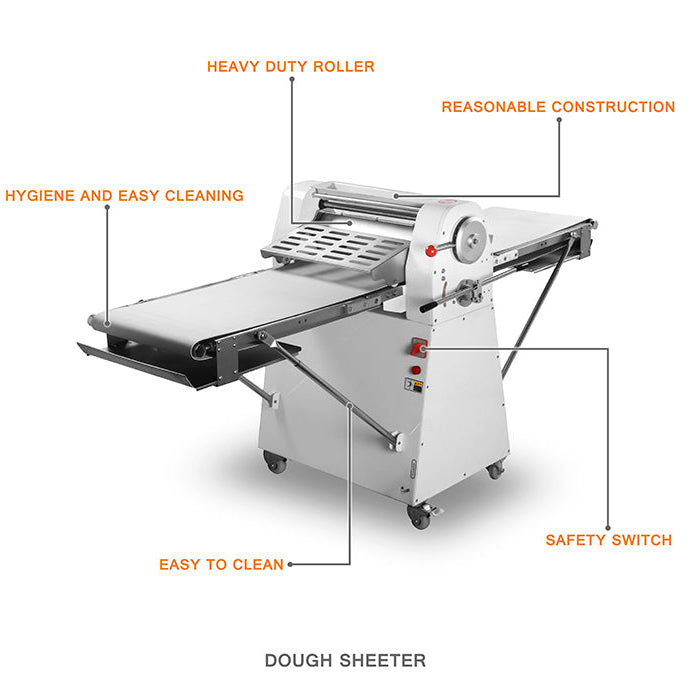 KRD Professional Dough Sheeter Stand type Roller width 380mm LSP380