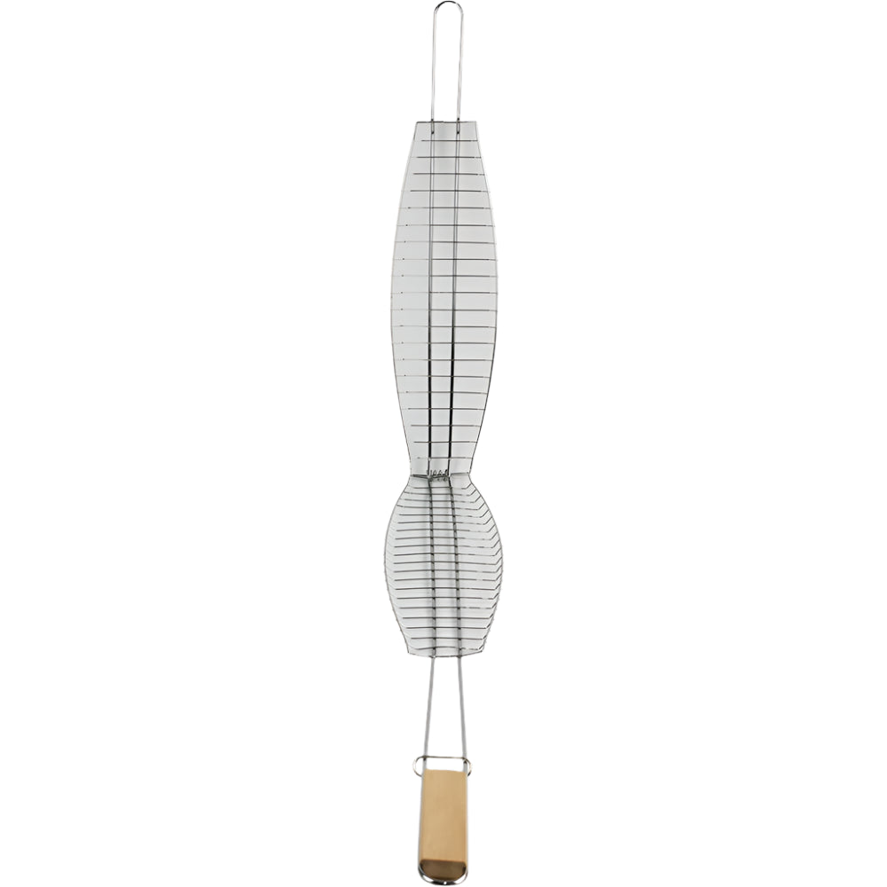 Stainless Steel BBQ Fish Grill With Long Handle 70*13cm