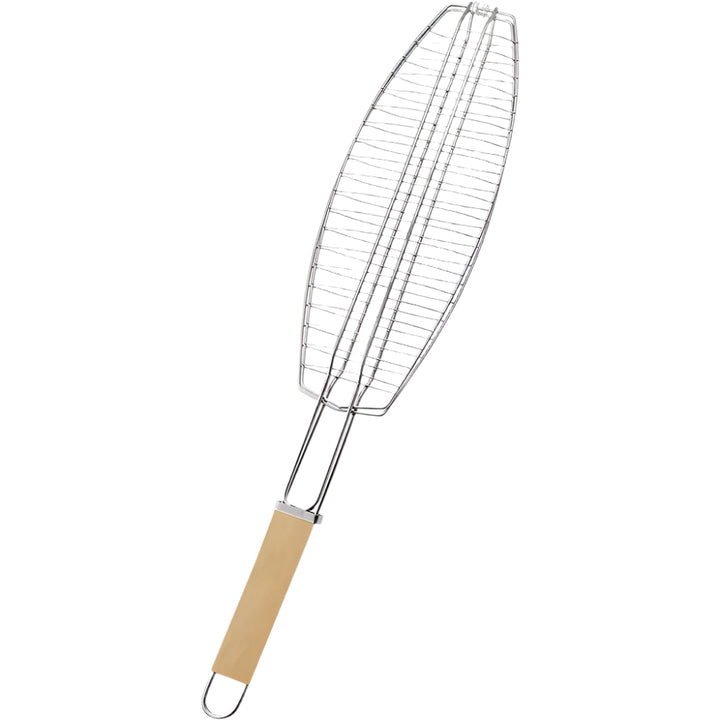 Stainless Steel BBQ Fish Grill With Long Handle 70*13cm