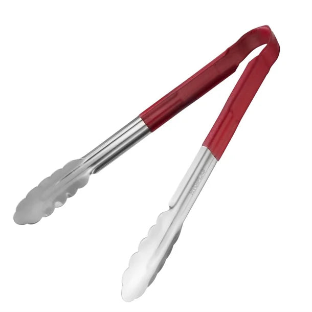 KRD Coloured  Serving steel Utility Tongs Clip 30cm