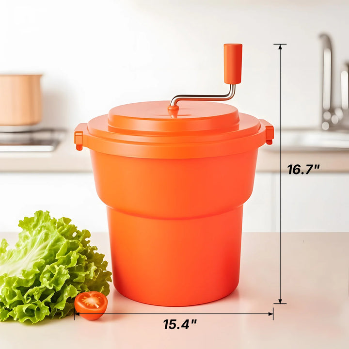 KRD Large Salad Spinner Manual Salad Dryer with Handly for Commercial Restaurant.HZM-TST702