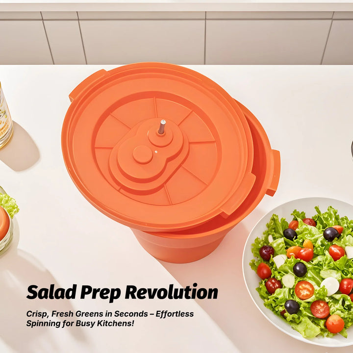 KRD Large Salad Spinner Manual Salad Dryer with Handly for Commercial Restaurant.HZM-TST702