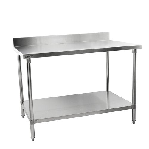 Stainless Steel Work Table Bottom Shelf Splash back 900(W)x900(H)x600(D)mm