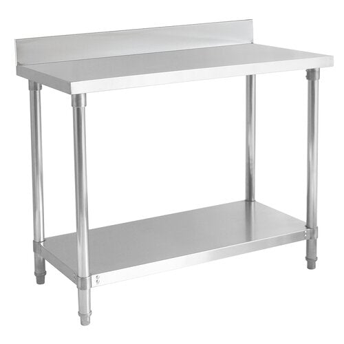Stainless Steel Work Table Bottom Shelf Splash back 900(W)x900(H)x600(D)mm