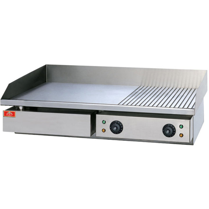 KRD Commercial Griddle Smooth/Ribbed 730x470x240mm 4.4kW Electric HEG822